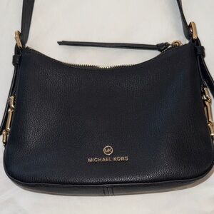 Michael Kors Black Pebbled Leather Shoulder Bag